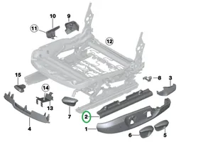 BMW X3 F25 Front driver seat rail trim 