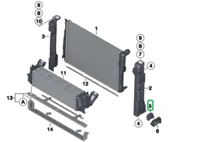 BMW X4 F26 Jäähdyttimen kannatin 7544550