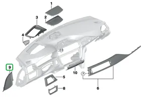 BMW M4 F82 F83 Garniture d'extrémité latérale du tableau de bord 9218553