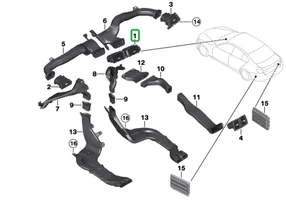 BMW 3 F30 F35 F31 Griglia di ventilazione centrale cruscotto 9347436