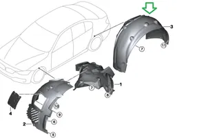 BMW M3 F80 Pare-boue arrière 8055729