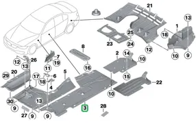 BMW 3 F30 F35 F31 Protezione inferiore 7241833