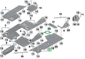 BMW 2 F22 F23 Protection inférieure latérale 7241833