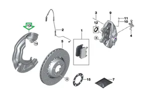 BMW 4 F32 F33 Priekinė stabdžių disko apsauga 2284743