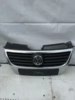 Volkswagen PASSAT B6 Etupuskurin ylempi jäähdytinsäleikkö 3C0853651