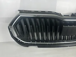 Skoda Octavia Mk4 Grille calandre supérieure de pare-chocs avant 6VA853653