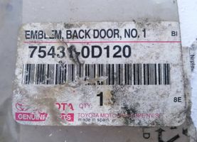 Toyota Yaris Emblemat / Znaczek tylny / Litery modelu 75431-0D120