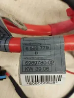 BMW 5 E60 E61 Câble de batterie positif 6989779