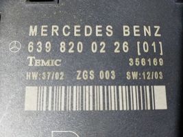 Mercedes-Benz Vito Viano W639 Oven ohjainlaite/moduuli 6398200226