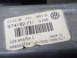 Volkswagen PASSAT B6 Silniczek podnoszenia szyby drzwi tylnych 3C9959704A