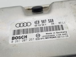 Audi A8 S8 D3 4E Unité de commande, module ECU de moteur 4E0907560