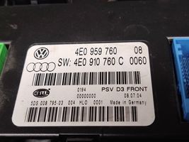 Audi A8 S8 D3 4E Module de commande de siège 4E0959760