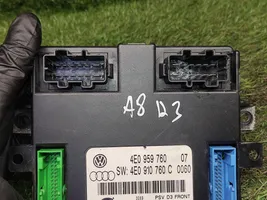 Audi A8 S8 D3 4E Module de commande de siège 4E0959760