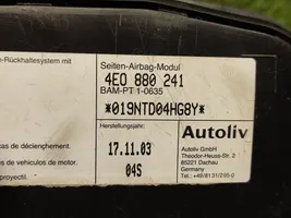 Audi A8 S8 D3 4E Airbag de siège 4E0880241