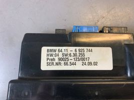 BMW 7 E65 E66 Gaisa kondicioniera / klimata kontroles / salona apsildes vadības bloks (salonā) 6925744