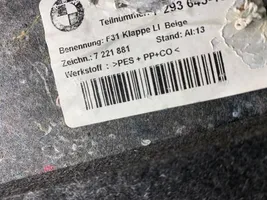 BMW 3 F30 F35 F31 Muu vararenkaan verhoilun elementti 7221881