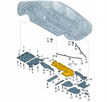 Audi A8 S8 D5 Šoninė dugno apsauga 4N0825207J