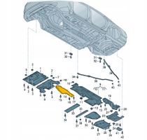 Audi A8 S8 D5 Šoninė dugno apsauga 4N0825209D