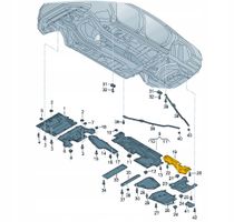 Audi A8 S8 D5 Защита дна задней ходовой части 4N0825216D