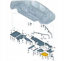 Audi A8 S8 D5 Osłona tylna podwozia 4N0825217B