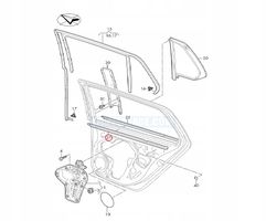 Volkswagen Golf VIII Joint / vitre de porte arrière 5H9839479