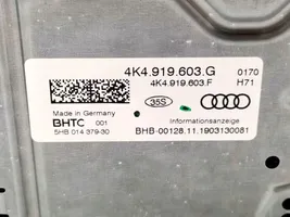 Audi A6 S6 C8 4K Monitori/näyttö/pieni näyttö 4K4919603G