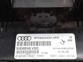 Audi A3 S3 8P Ilmastoinnin ohjainlaite/moduuli 8P0820043H