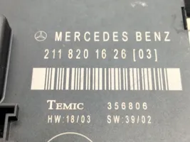 Mercedes-Benz E W211 Vartų valdymo modulis 211820162603