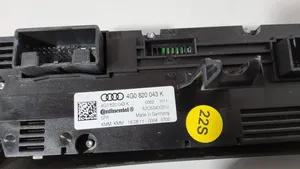 Audi A6 S6 C7 4G Oro kondicionieriaus/ klimato/ pečiuko valdymo blokas (salone) 4G0820043K