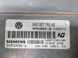 Volkswagen Touareg I Unité de commande, différentiel boîte de transfert 0AD927755AS