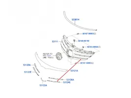 Toyota Avensis T270 Grotelės viršutinės 53124-05020