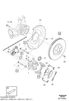 Volvo XC60 Osłona tylnej tarczy hamulcowej 31665969