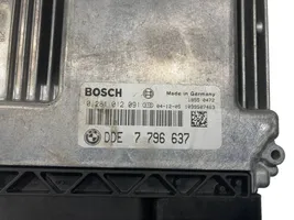 BMW 5 E60 E61 Kit centralina motore ECU e serratura 7796637
