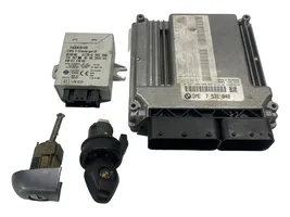 BMW 3 E46 Juego de cerradura y set ECU del motor 7531848