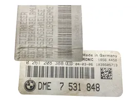 BMW 3 E46 Juego de cerradura y set ECU del motor 7531848