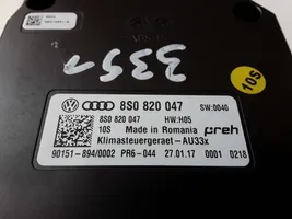 Audi TT TTS RS Mk3 8S Unité de contrôle climatisation / chauffage 8S0820047
