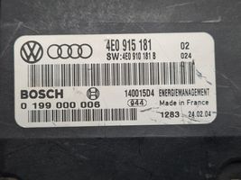 Audi A8 S8 D3 4E Modulo di controllo della batteria 4E0915181