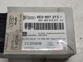 Audi A8 S8 D3 4E Module de pression des pneus 4E0907273