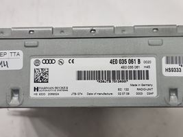 Audi A8 S8 D3 4E Panel / Radioodtwarzacz CD/DVD/GPS 4E0035061B