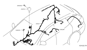 Nissan Rogue Prawa wewnętrzna wiązka przewodów 240149TB6A