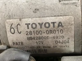 Toyota Avensis T250 Käynnistysmoottori 28100-0R010