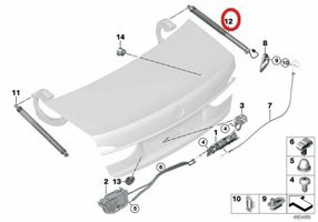 BMW 7 G11 G12 Siłownik zamka klapy tylnej bagażnika K002009