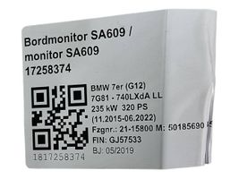 BMW 7 G11 G12 Monitor / wyświetlacz / ekran 9497916