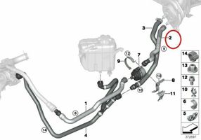 BMW M2 F87 Tuyau de liquide de refroidissement moteur K002340