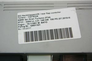 BMW 3 GT F34 Sterownik / Moduł elektrycznej klapy tylnej / bagażnika 014804