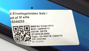 BMW 8 G15 Etuoven kynnyksen suojalista 027926