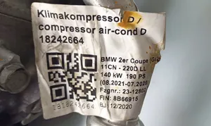 BMW 2 G42 Kompresor / Sprężarka klimatyzacji A/C 0277230
