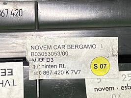 Audi A8 S8 D3 4E Rivestimento della portiera posteriore 4E0867420K