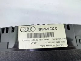 Audi A3 S3 A3 Sportback 8P Tachimetro (quadro strumenti) 8P0920932C