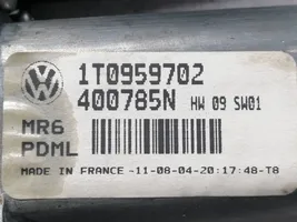 Volkswagen Touran I Front door electric window regulator 1T0959702